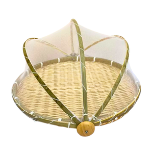 Wholesale Rustic BAMBOO TRAY with Fine Mesh <b>Lid</b> Handmade in Vietnam Handmade Food Cover Tray for Kitchen & Dining - Product Image 1