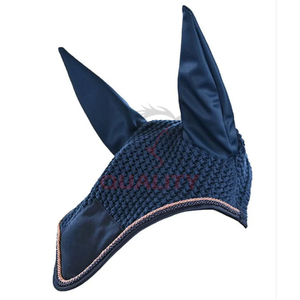 Bonnet anti-mouches au crochet fabriqué à la main couvre-oreilles de cheval respirant lavable léger ajustement confortable fabriqué au Pakistan idéal pour le spectacle - Product Image 1