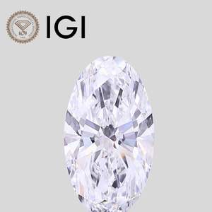 Diamante de Laboratorio Móval de 3 Quilates, Corte Móval, Claridad VS1, Certificado IGI, Suelto - Product Image 1