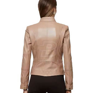 Bon marché, vestes en cuir pour femmes, vestes en cuir pour femmes, veste en cuir de couleur personnalisée - Product Image 4