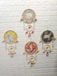 Vaca Ganesha colgante de pared de madera Diwali Festival decoración Nuevo Hogar inauguración de la casa decoración de pared Idea puerta entrada Toran telón de fondo - Product Image 6