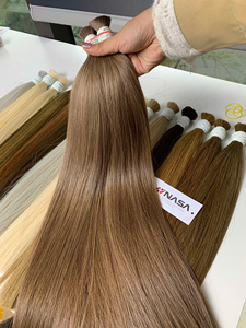 Extensiones de cabello a granel Producto de Venta caliente 2025 Color Marrón 55cm cabello vietnamita de alta calidad - Product Image 6
