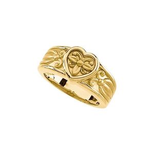 Scalptural Heart <b>Ring</b> Gold Plated Trendy Yellow Gold Cute Geometric Fashion and Signet <b>Ring</b> for Engagement Inlay - Product Image 1