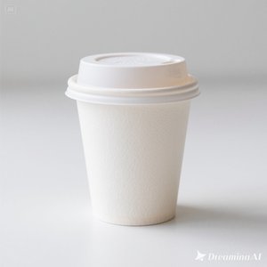 Vaso de papel ecológico con tapa 8 oz 100 paquetes - Product Image 1