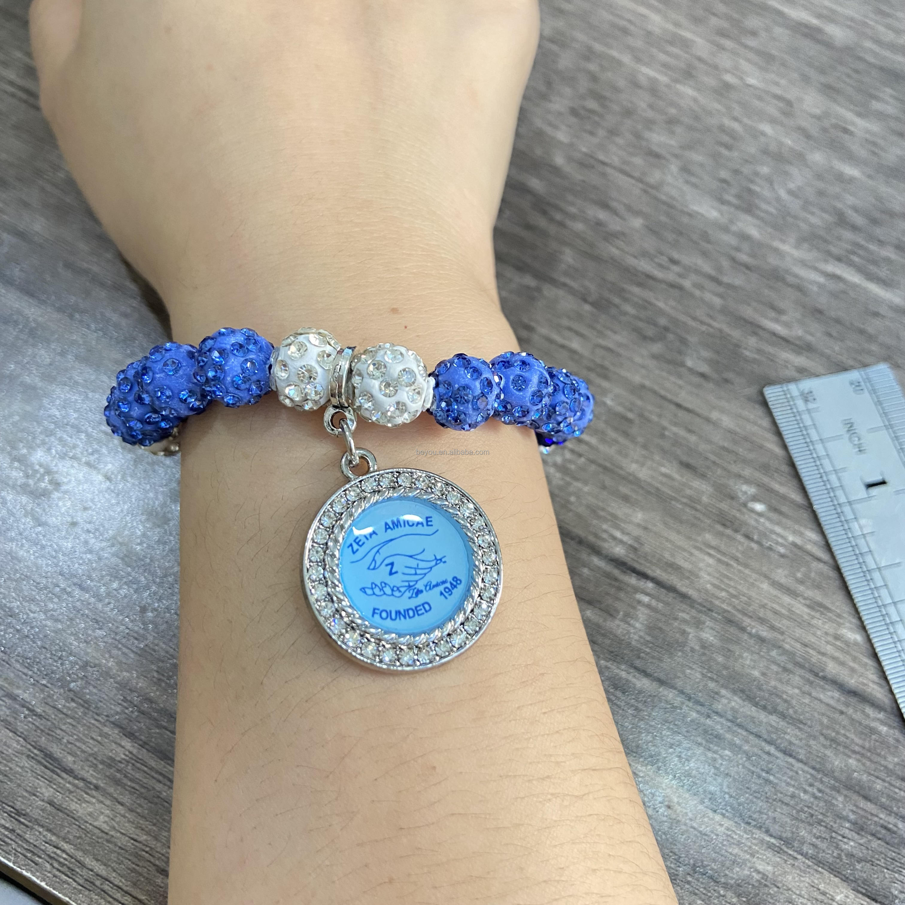 New Arrive Custom Zeta Amicae ZA 1948 Light Blue Pearl Necklace