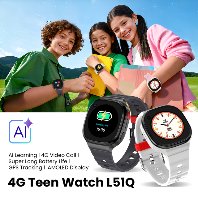 LAGENIO OEM L51Q 950mAh Battery HD Video Call Kids Watch 4G AI GPS Wifi LBS Location IP68 Waterproof Smart Watch for Kids