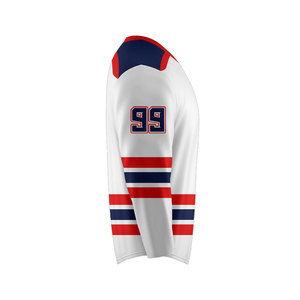 2025 maillots de Hockey sur glace personnalisés en gros vêtements de sport d'équipe matériau respirant Logo brodé OEM ODM approvisionnement d'usine - Product Image 4