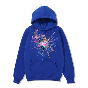 Sudaderas con capucha con estampado de estrella Araña, sudaderas deportivas callejeras para mujer, Jersey cómodo de cuello redondo, Tops de lana holgados para mujer, ropa - Product Image 3
