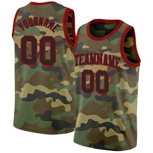 Maillot de basket personnalisé camouflage pour homme – Débardeur d'été 2025 – Gilet de sport sans manches pour équipe de basketball camouflage - Product Image 1