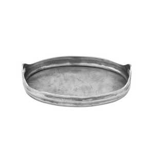 Bandeja ovalada de aluminio elegante y elegante de alta calidad para servir café Diseño industrial Decoración de lujo para el hogar y artesanía - Product Image 1