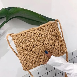 Lujo hecho a mano macramé señoras bolso moderno bohemio macramé ganchillo bolso al por mayor de La India - Product Image 3