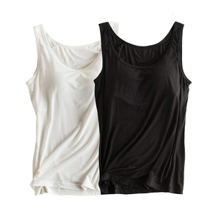 Camisoles personnalisées ODM pour femmes, débardeurs pour femmes, respirants, évacuant l'humidité, couleur unie, matériau extensible - Product Image 1