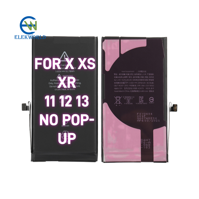 OEM Factory High Quality 3.7v Battery for iPhone 11 12 13 X XR XS No Pop-Up