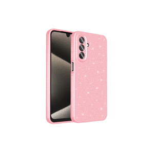 Étui de luxe scintillant Netzy pour Samsung Galaxy A26, rose clair, avec motif marbré, compatible XR et 7 Plus - Product Image 1