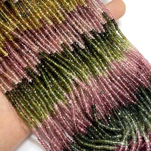 Multi Tourmaline Faceted Rondelle Shape Beads Fine Quality Natural Gemstone Wholesale Beads Beads for Jewelry Making - Product Image 3