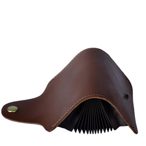 Cartera de hombre de piel auténtica cosida a mano personalizada Cartera de piel auténtica de moda de color personalizado para servicio OEM de hombre - Product Image 2