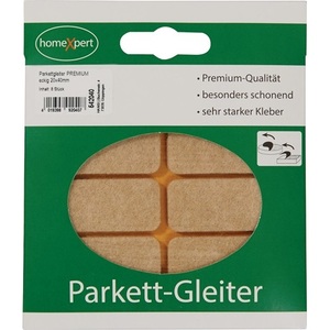 Glissières de parquet en feutre autocollantes de qualité supérieure 20 x 40 mm carrées naturelles pour la protection des tapis - Product Image 1