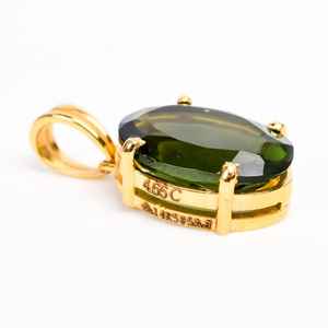 ช่างฝีมือจี้ทอง14K ทำจากวัสดุแม่พิมพ์ธรรมชาติพร้อมชุดง่ามจี้ของขวัญแต่งงานจี้ทองทึบหรือเสน่ห์ - Product Image 2