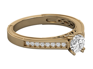 Luxury 14K Gold Stackable Women's Classic IGI Certified 7mm Wide Round Cut Lab Diamond Wedding <b>Band</b> <b>Rings</b> From India - Product Image 3