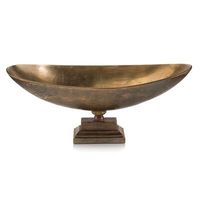 Beau bol de piédestal de nombreuses jambes fabriqué à la main en aluminium pur matériau de moulage bol antique en laiton
