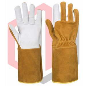 Guantes de Soldadura de Cuero Resistentes al Calor, al Fuego y a los Desgarros, de 7 oz y 14 Pulgadas, Tejidos, Sin Silicona ni Polvo - Product Image 1