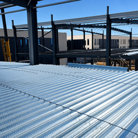 YX51 250 750 Type Bondek, plancher en acier galvanisé à nervures ouvertes, pour projets de construction en Indonésie, anti-corrosion, résistant à l'eau