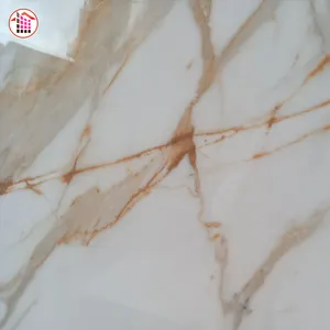 Textura de mármore natural pedra sinterizada calacata italiana venas de ouro tamanho grande alta qualidade de porcelana slabs para chão da parede