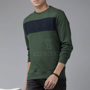 Venta al por mayor 100% algodón cuello redondo hombres sudadera hecha a medida básica para el invierno a bajo precio de venta - Product Image 4