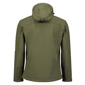 แจ็คเก็ตผ้านิ่มมีซิปสำหรับผู้ชายเสื้อกีฬาผ้าโพลีเอสเตอร์กันน้ำกันลมเสื้อแจ็คเก็ตระบายอากาศมีฮู้ดพร้อมโลโก้ออกแบบได้ตามต้องการ - Product Image 2