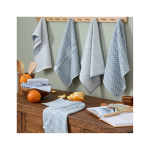 Classic Jacquard 100% Cotton Scalop Embroidered Handmade Lightweight Sustainable Quick Dry Soft Touch Best Price Golf <b>Tea</b> <b>Towels</b> - Product Image 2