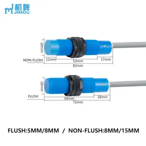 Водонепроницаемый детектор уровня M18 резьбовой пластиковый емкостный датчик приближения для всех проводящих объектов