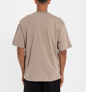 T-shirts surdimensionnés pour hommes avec logo personnalisé, coutures contrastées, coupe ample, style décontracté, pour la gym, grande taille. - Product Image 4