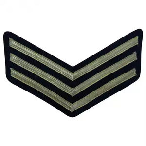 Insignia de Chevron de uniforme de alta calidad para parches bordados decorativos de atuendo formal y adornos de insignias Servicio OEM - Product Image 4