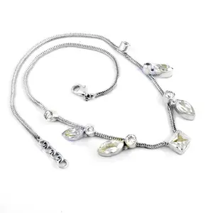Women's Fashion 925 Silver Cubic Zirconia <b>Necklace</b> <b>Crystals</b> Jewelry - Product Image 2