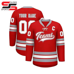Sublimation Réversible Personnalisé Maillot de Hockey sur Glace Street Classic Drawstring Design Marques de Mode Broderie Vêtements de Hockey - Product Image 2