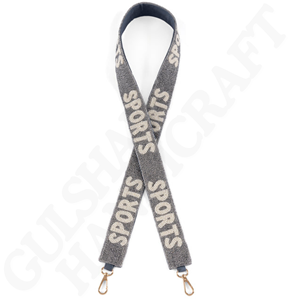 Accessoire fonctionnel élégant pour les fans de sport Sangle de sac à main perlée artisanale avec broderie et couture pour le jour du match des hayons - Product Image 6