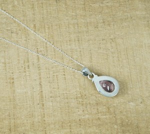 Colgante de Amatista Pera, Plata de Ley 925, Joyería de Piedras Preciosas Hecha a Mano, Elegante Collar para Mujer, Regalo - Product Image 3