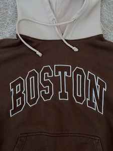 Ropa de invierno informal para hombre Baggy Fit 100% algodón Bur Berry sudaderas con capucha con paneles mangas Color sólido estilo de moda - Product Image 2