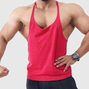Camiseta de gimnasio sin mangas para hombre, camiseta sin mangas que absorbe la humedad y movimiento cómodo, de talla grande, envío global al por mayor - Product Image 5