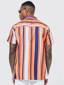 Good Quality New Design <b>Men</b> Clothing OEM Spread Collar Vertical Striped Casual <b>Shirt</b> at Best Price Wholesale Manufacture - Product Image 6