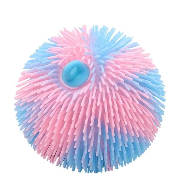 Funny Soft Animal Cute TPR Short Hair Fluffy Puffer Ball Toy Excellent Elastic Squishy Toys Air Filled Stress Relieving