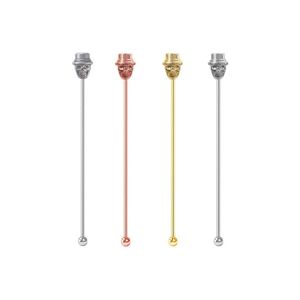 Wholesale Skull <b>Cocktail</b> Picks Stainless Steel Drink Stirrers Swizzle <b>Sticks</b> Reusable Garnish Skewers Bar Tools Party Toothpicks - Product Image 1
