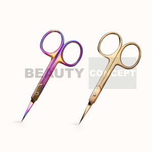 Juego de 4 pinzas para espejo y tijera bajo su marca de Pakistán, juego de pinzas para pestañas de oro rosa - Product Image 2