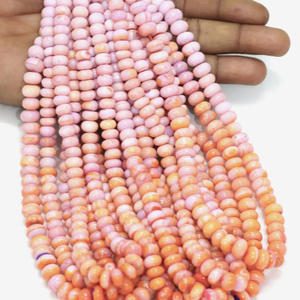 Cuentas Redondas de Ópalo Naranja Lavanda: Piedra Preciosa de Calidad AAA, Hilo de 15 Pulgadas - Product Image 3