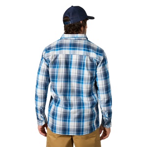 Camisetas de pesca de popelina de poliéster/algodón con logotipo personalizado para hombre, manga larga, protección solar, 50 + UV UPF, botón de enfriamiento de secado rápido - Product Image 3