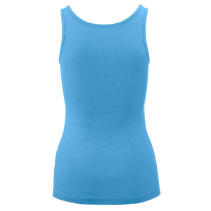 Camiseta de Tirantes de Punto de Color Sólido de Alta Calidad para Mujer, Cuello Redondo, Sin Mangas, Largo Regular, Estilo Casual, Color Rosa Fucsia - Product Image 4