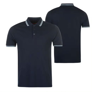 Venta al por mayor de camisetas de polo personalizadas de golf para hombre 100% algodón de talla grande de manga corta de tela de punto ajustada - Product Image 4