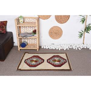 พรมขนสัตว์สีเบจสีแดงแบบวินเทจแบบดั้งเดิมพื้นที่ขนาดใหญ่9x12สี่เหลี่ยมผืนผ้าดีไซน์ปะต่อยางหนา10มม. หนาด้วย - Product Image 1