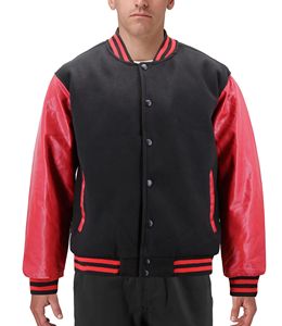 Chaquetas universitarias de lana personalizadas de calidad 2024 Outclass, parches bordados de béisbol de talla grande para la universidad, Letterman Varsity de invierno - Product Image 3