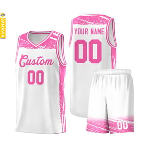 Maillots de basket-ball Samavia en polyester imprimés personnalisés ensemble de vêtements d'équipe pour adultes uniformes d'été respirants à séchage rapide - Product Image 1